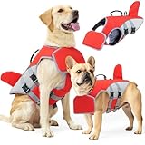 Shark Schwimmweste für Hunde, hohe Flotation, Haustier-Schwimmweste mit...