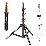 TARION Lichtstativ 130cm Metall Lampenstativ: Tischstativ Bodenstativ für...