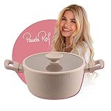 FACKELMANN x Pamela Reif Kochtopf mit Glasdeckel 24 cm – Pastell-Beige,...