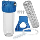 MegaHaustechnik Wasser Vorfilter für Pumpen und Hauswasserwerke mit 10'...