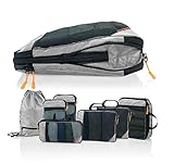 Kleidertaschen Set mit Kompression für Koffer und Rucksack [7-teilig] mit...