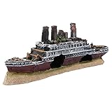 KSTE Titanic Verlorene Wrecked Boot Schiff Aquarium Dekoration Ornament...