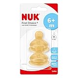 NUK First Choice+ Latex-Trinksauger, für ein natürliches Trinkgefühl,...