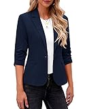 Roskiky Jacket Damen Blazer Jacke Damen Frühling Blazer Blau Damen Blazer...