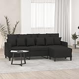 Gecheer 3-Sitzer-Sofa mit Hocker Sessel Gästesofa Sofa Couch 3er Sitzsofa...