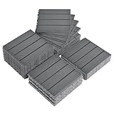 LEADZM WPC Fliesen, Balkon Bodenbelag - 30 x 30 cm 27 Stück / 2,4m² -...