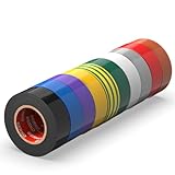 ERKO Isolierband Multicolor 15mm x 10m Farbig Set 10 Stück PVC Elektrische...