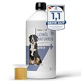 TESTURTEIL SEHR GUT 09/23 ReaVET Leinöl Hunde 1 Liter, Leinöl Hund,...