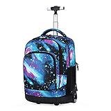 BOZONLI Trolley Rucksack Jungen Trolley Schultasche mit Rollen Rucksack...