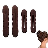 TEOZBLU 4 Stück Magischer Haarknoten, Dutt Maker, Duttkissen, Hair Bun...