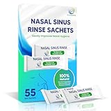 PLUSQMED Box mit 55 Stück Nasenspülsalz, 2,7 g Pakets, Neti-Topfsalz,...