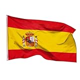 Aricona Spanien Flagge 90x150cm - wetterbeständige Fahne mit Messingösen,...