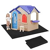 Spielhausmatte Draußen,1.5x1.5M Filz Kinderspielhaus-Teppich mit...