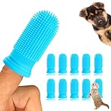 10 Stück Zahnbürste Hund, 360º Hundezahnbürste Finger Zahnbürste...