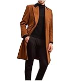 Generisch Mantel Herren Lang Wintermantel Winterjacke Verdicken Wollmantel...