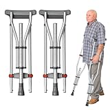 Unterarmgehstützen Aluminium, Faltbare Krücken höhenverstellbar...