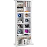 VEVOR Medienaufbewahrungsschrank, 8-lagiges DVD-Regal für bis zu 464 CDs,...