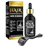 Bartwuchs-Set,Haarwuchs-Serum mit Biotin-Haarpflege für gesundes...