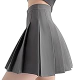 DRESHOW Basic Solid Stretchy Flared Beiläufige Mini Skater-rock für Damen...