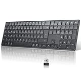 TECURS Bluetooth Tastatur Kabellos, Deutsches Layout QWERTZ Tastatur mit 3...