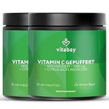 Vitabay Vitamin C Hochdosiert 1000mg - 1000 Vegane Time Released Tabletten...