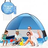 Strandmuschel Pop Up Zelt,Tragbar Extra Light Automatisches Strandzelt UPF...