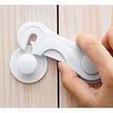 4 Stück Kindersicherung Schrank, Weiß Kindersicherung Schubladen für...