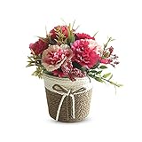 YngFfb Künstliche Blumen Bonsai, Kunststoffe Mini Künstliche Topfpflanze...