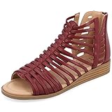Journee Collection Damen Delilah Sandale mit mittlerer und breiter Breite,...