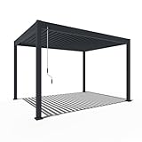 Weide Deluxe Pergola mit Lamellendach I Rostfreie & Robuste Voll-Aluminium...