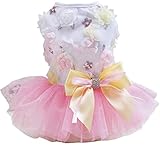 Hundekleid Welpenrock Hundeprinzessin Kleider Ballett Tutu Blume Hochzeit...