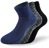 Lenz Performance Quarter Tech Socken (Blue/Black/Grey,39-42)