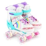 TENBOOM Rollerskates Kinder Verstellbar Rollschuhe für Kinder komfortable...