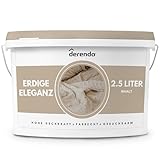 derendo Exklusive Wandfarbe beige 2,5L, hohe Deckkraft, Dispersionsfarbe...