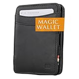 Hunterson Flacher Geldbeutel fuer Herren aus Leder, Magic Wallet mit...