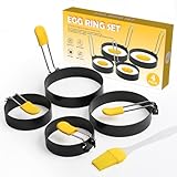 spiegeleiform antihaft, Edelstahl runde Ei Ring 4 Stück pancake form,...