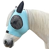 LEAFOREST Fliegenmaske für Pferde mit Ohren, weiche Lycra-Mesh-Maske...