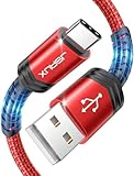 JSAUX USB C Kabel 3.1A [2 Stück 2M], USB Typ C Ladekabel Schnellladung...