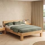 skølm Floki Massivholzbett 140x200 cm aus Buche - hochwertiges Bettgestell...