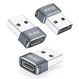 Blukar USB C Buchse auf Stecker Adapter, [3 Stück] USB A Netzteil...