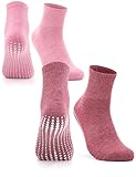 Occulto Damen Stoppersocken 2-4 Paar (Modell: Madeleine) 2 Paar| Pink,Rot...