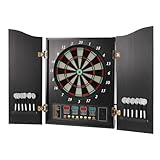 Elektronische Dartscheibe Schrank Set, Profi Dartscheibe mit 4 LED Display...