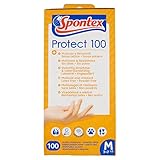 Spontex Extra 100 Einmalhandschuhe (aus Vinyl, ungepudert, besonders...