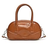 CRGANGZY Hand-Bowling-Tasche, PU-Leder, lässig, kleine quadratische...