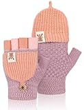 Becellen Handschuhe Kinder, Winter Fingerlose Handschuhe Warme...
