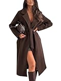 shownicer Mantel Damen Langarm Wollmantel Einfarbig Wintermantel Herbst...