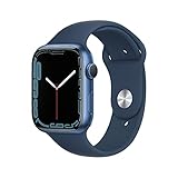 Apple Watch Series 7 (GPS, 45MM) -Blue Aluminum Case with Abyss Blue Sport...