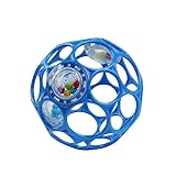 Bright Starts, Oball Rattle, Blau - Flexibles und leicht Greifbares Design,...
