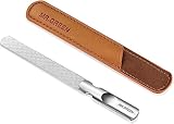 MR.GREEN Edelstahl Nagelfeile mit Anti-Rutsch-Griff und Ledertasche,...