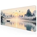 Grau Mousepad XXL 600x300x3mm Gaming Mauspad Weiß Schreibtischunterlage...